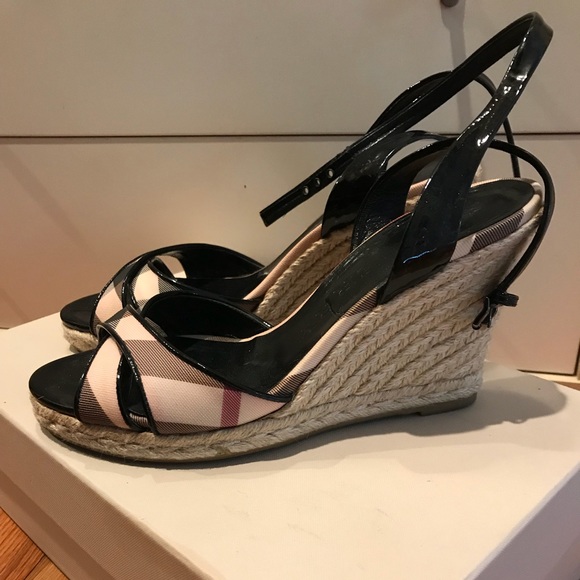 Burberry Shoes - Burberry Plaid Check espadrille Sandak / wedge 39